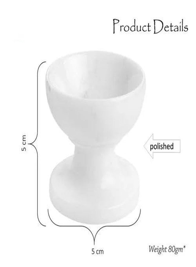 Plutofit Handicraft Marble Diyas for Puja Makrana White Marble Diya Decorative Items for Living Room/Home, Gift Items for Family and Friends, Diya Set for Pooja - Image 3